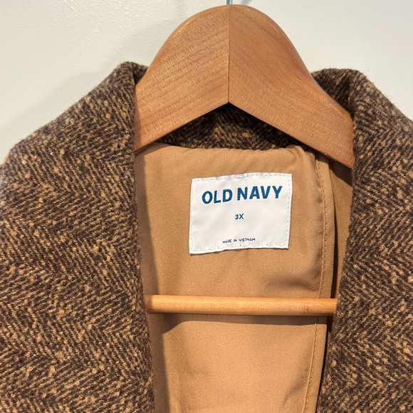 Dark brown wool oversized blazer coat - Picture 2 of 9